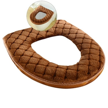 WNFJR Toilet Seat Covers for Bathroom Toilet Seat Cushion Cover Soft Thicker Warmer Washable Warm Toilet Seat Cover Pad Toilet Seat Cover with Zipper