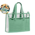 thumbnail image 1 of WNFJR Transparent PVC Document Bag for Exams, Waterproof Study File Organizer with Snap Closure, Storage Tote for Papers & Tutoring Materials, 1 of 4