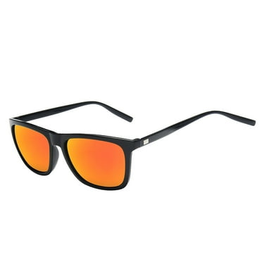 WNFJR Trendy Polarized Sunglasses for Men, Men's Trendy Sunglasses Colorful Reflective Sunglasses Street Photo Sunglasses
