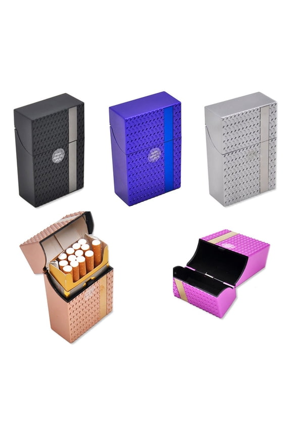 Ultra Thin Plastic Case, Vertical Striped Portable Case, Pocket Storage Box for Cigarettes, Lightweight and Stylish Cigarette Case