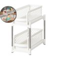 thumbnail image 1 of WNFJR Under Sink Organizer and Storage, Pull Out Cabinet Organizer 2 Tier for Bathroom, Countertop Organizer for Kitchen(White), 1 of 6