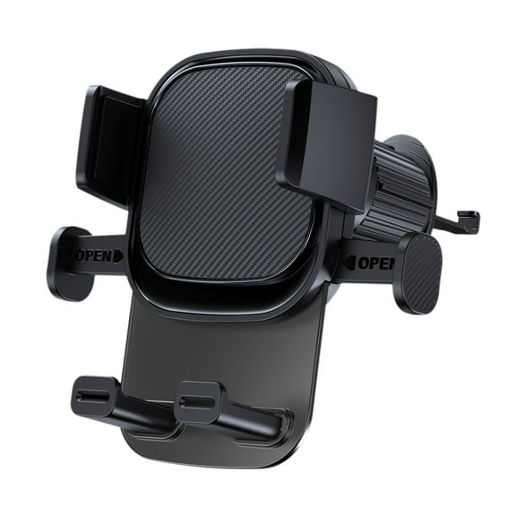 WNFJR Universal Car Phone Mount - One-Handed Operation, 360° Rotation, Anti-Shake Design for 4.7-7.2 Inch Devices(Black)