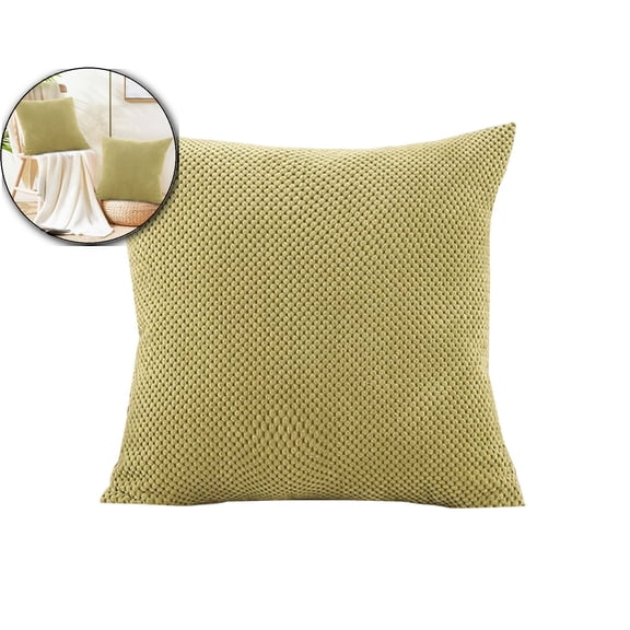 WNFJR Velvet Lumbar Pillow for Sofa, Bed & Office – 15.75 Inch Solid Color Faux Fur Backrest Cushion for Lower Back Support, Multi-Use Decorative Throw Pillow