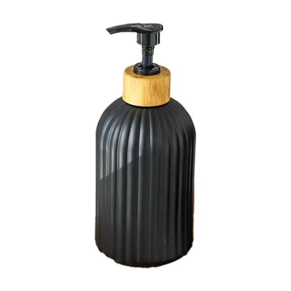 WNFJR Vertical Glass Soap Dispenser Set, for Bathroom and Kitchen Use, Hand Soap and Dishwashing Liquid, 14 Ounce Capacity.