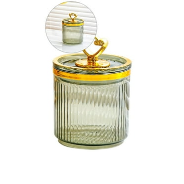 WNFJR Vintage Plastic Jar, Plastic Jar with Lid, Jar for Kitchen Pantry, Plastic Food Storage Jar for Coffee, Tea, Candy, Cookie, Sugar Container