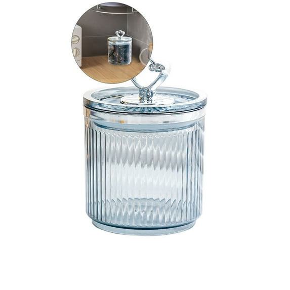 WNFJR Vintage Plastic Jar, Plastic Jar with Lid, Jar for Kitchen Pantry, Plastic Food Storage Jar for Coffee, Tea, Candy, Cookie, Sugar Container