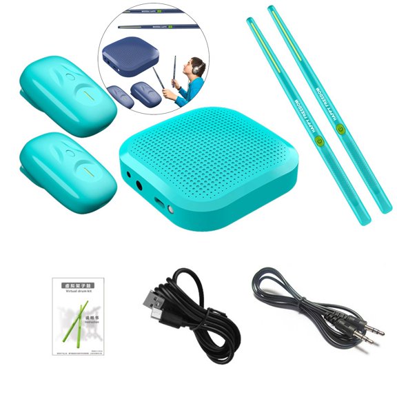WNFJR Virtual Reality Drum Set, Electric Drum Set, Portable Electronic Drum Set, Drum for Holiday Birthday Gift