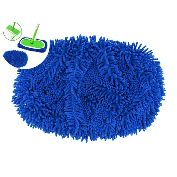 WNFJR Washable Microfiber Mop Replacement Heads – Fine Fiber Reusable Mop Pads for Hardwood, Tile & Laminate Floors – Universal Fit for Standard Mops
