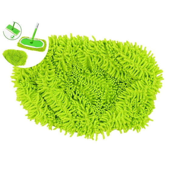 WNFJR Washable Microfiber Mop Replacement Heads – Fine Fiber Reusable Mop Pads for Hardwood, Tile & Laminate Floors – Universal Fit for Standard Mops