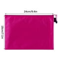 thumbnail image 1 of WNFJR Waterproof Zipper File Bags, A4 Size Document Pocket Storage Organizer Pouch for Travel Office Supply(rose red), 1 of 4