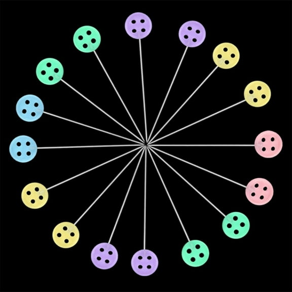 WNFJR Wholesale 100 PCS Flat Head Pins Sewing Pins for Fabric Button Colored Heads Quilting Pins