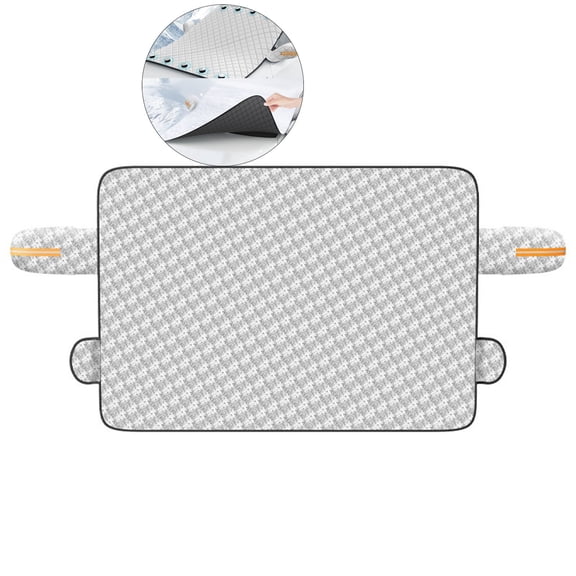 WNFJR Windshield Snow Coverļ¼Windshield Cover for Ice and Snow for Snow, Ice, UV, Frost Wiper | Car Windshield Sun Shade for Cars, Sedans, and Compact SUVs