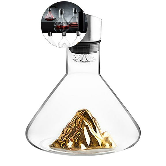 WNFJR Wine Decanter, Red Wine Carafe, Red Wine Decanter Hand Blown Lead-free Crystal Glass Wine Hand-held Aerator Wine Gift Wine