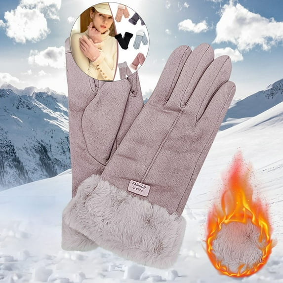 WNFJR Winter Gloves for Women Cold Weather Warm Ladies Girls Ski Snow Gloves Touch Screen Texting Gloves Running Cycling Driving Gloves