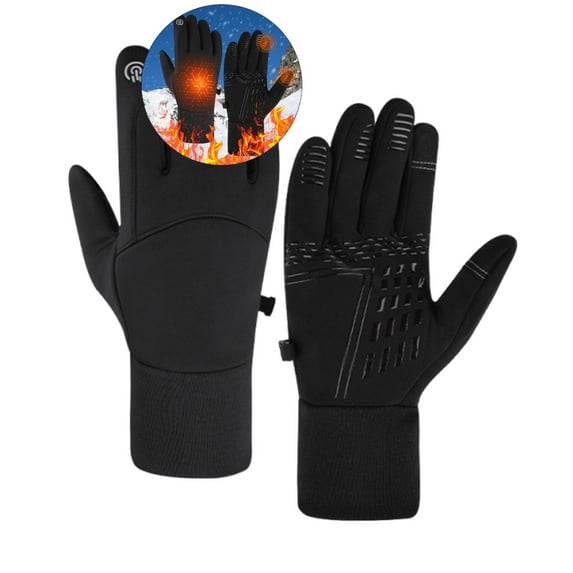 WNFJR Winter Warm Gloves, Thermal Warm Gloves for Men Women Waterproof Touchscreen Non-Slip Freezer Gloves for Driving, Cycling, Hiking, Skating