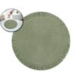 thumbnail image 1 of WNFJR Woven Textured Placemats with Fringe 15 Inches Round, Braided Table Mats for Home, Dining Room Décor, Banquets, Indoor & Outdoor(Green), 1 of 6