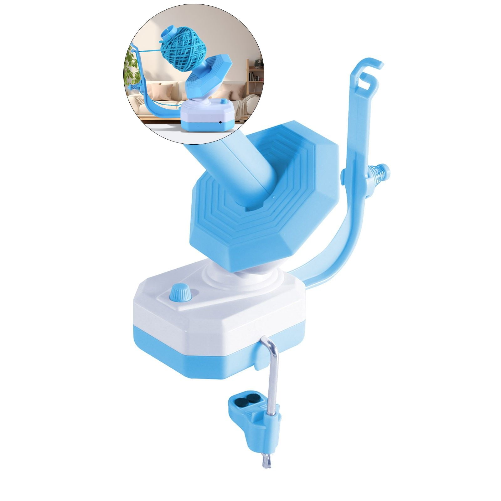 WNFJR Yarn Winder, Electric Yarn Ball Winder Automatic, Easy to Use, Gift for Knitters Crocheters(Blue)