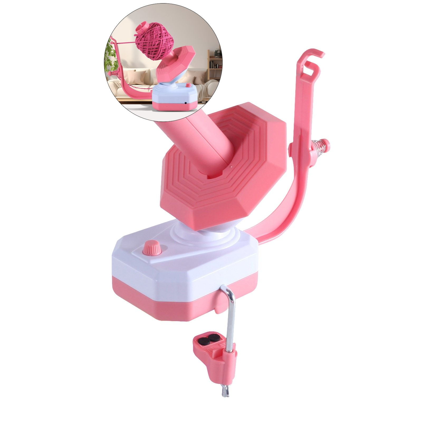WNFJR Yarn Winder, Electric Yarn Ball Winder Automatic, Easy to Use, Gift for Knitters Crocheters(Pink)