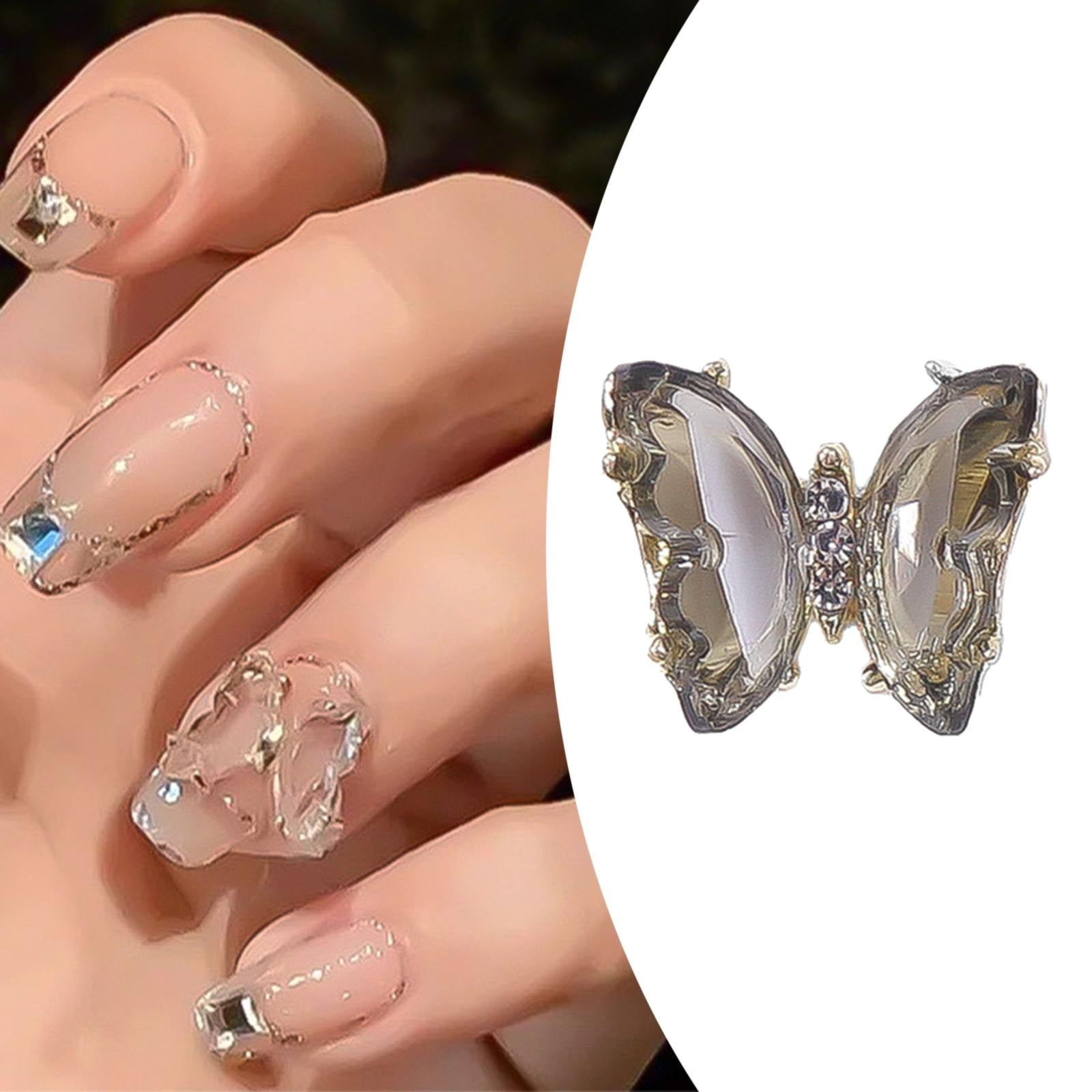 Nail Art Bow Jewelry 3D Shiny Crystal Accessories DIY Nail Art Supplies  Decor | eBay
