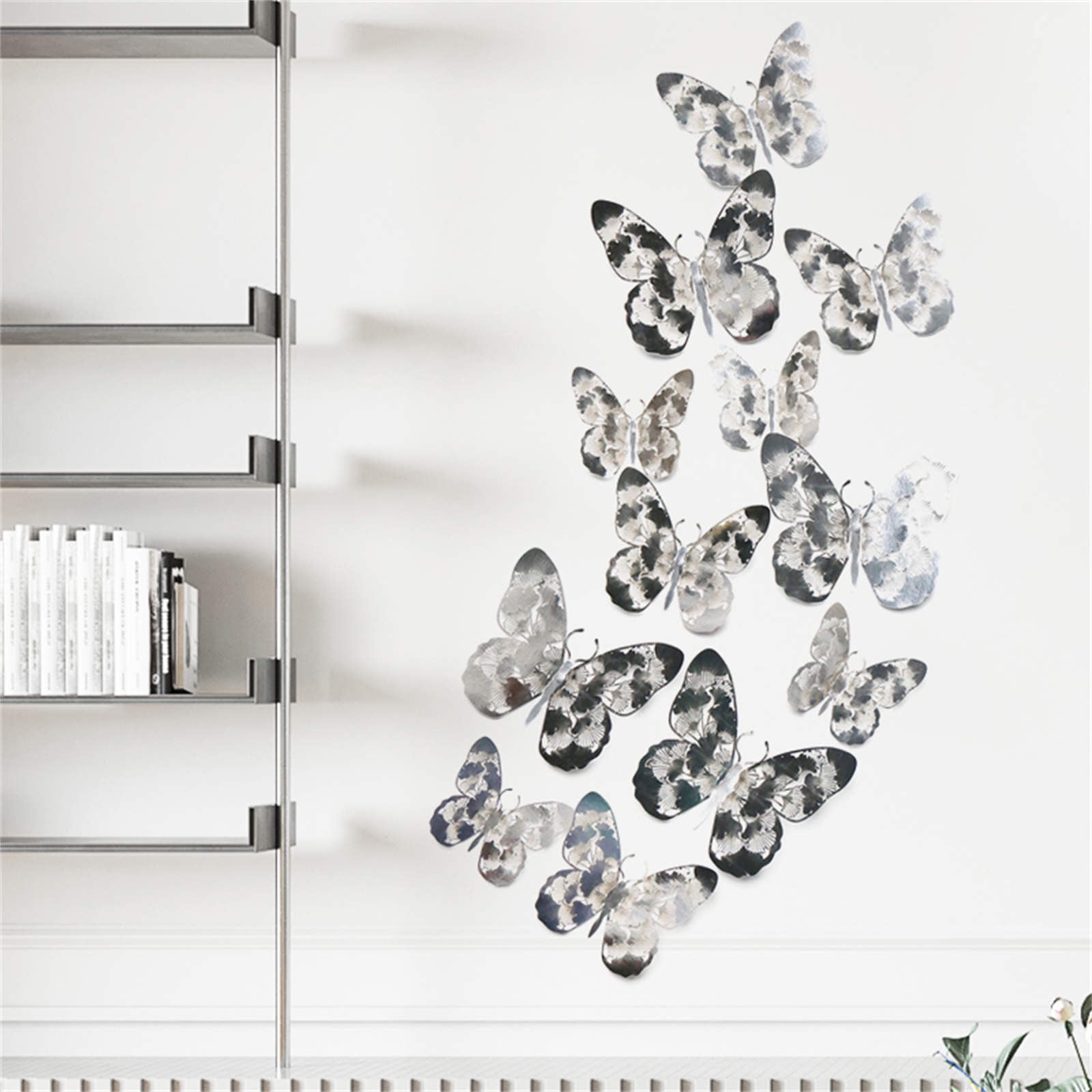 WNG 12Pc 3D Hollow Butterfly Wall Décor 3 Sizes Butterfly Decor Hollow