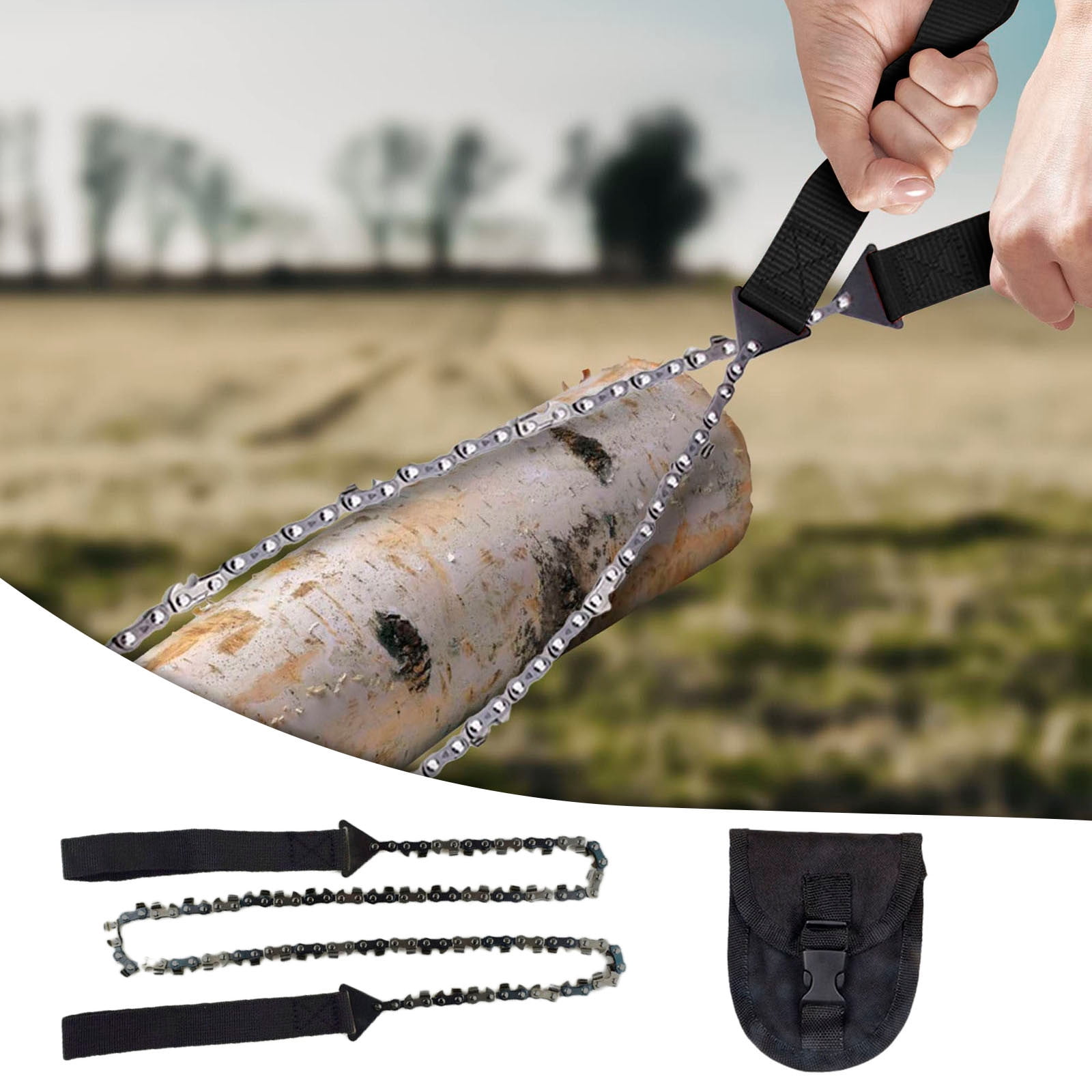 WNG 36Inch Rope Hand Chain Saw High Reach Limb Hand Chain Saw with Rope