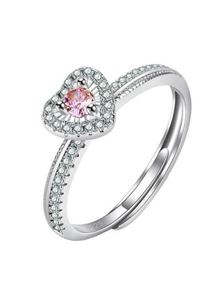 Pink Heart Shaped Diamond Engagement Ring