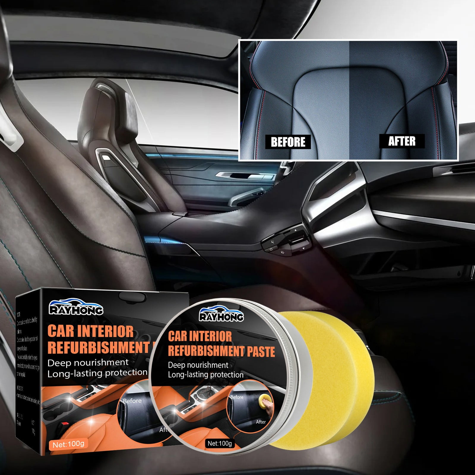 WNG Car Detailing Kit for Interior Cleaner Safely All Purpose Cleans Dressing Car Interior