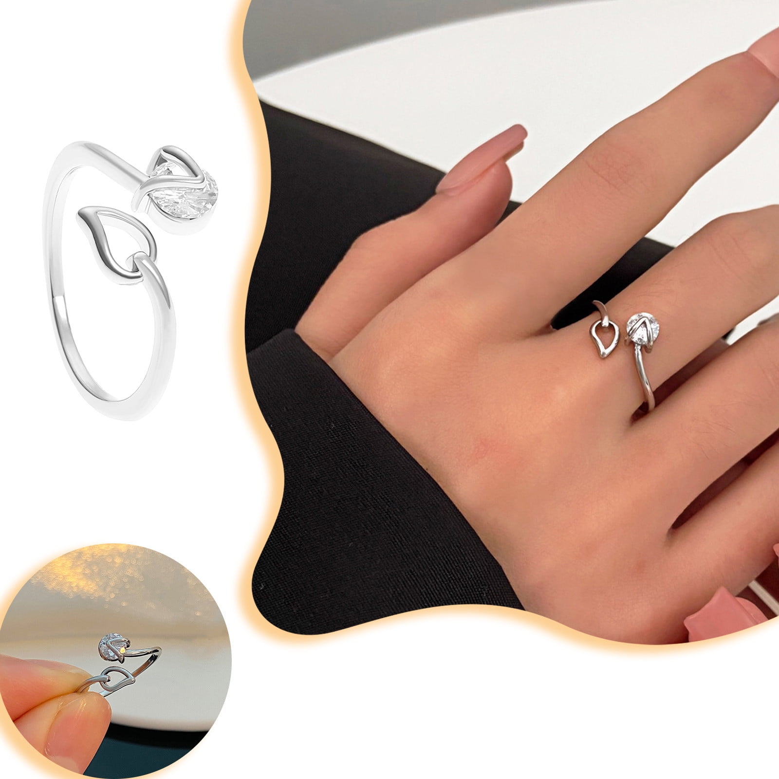 Pearl Temperament Female Cross Index Finger Ring | Gold finger rings, Index  finger rings, Rings