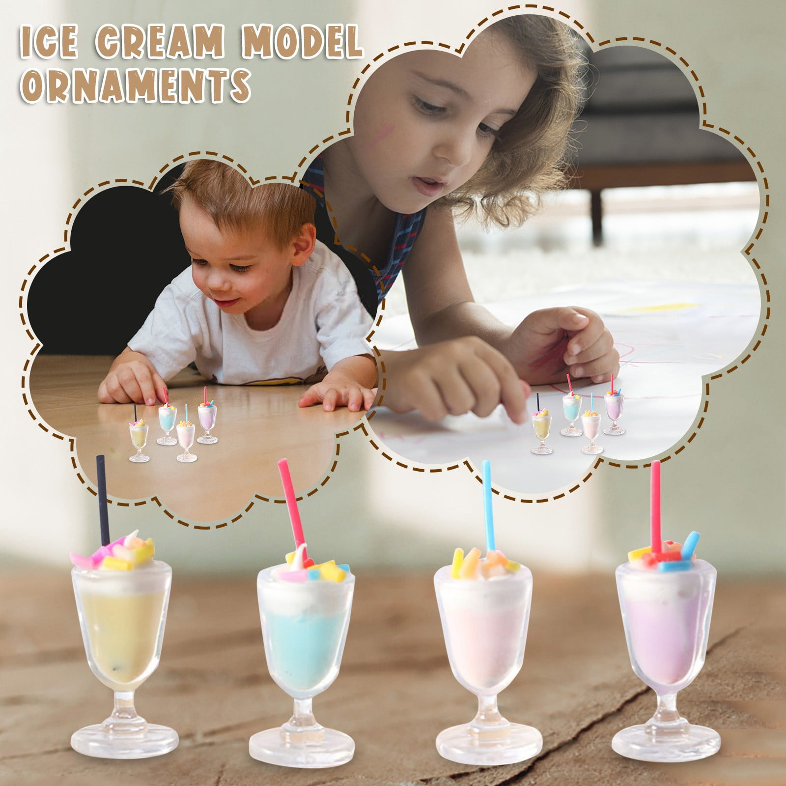 WNG Doll House Ice Cup Miniature Food Play Package Model Shooting Props