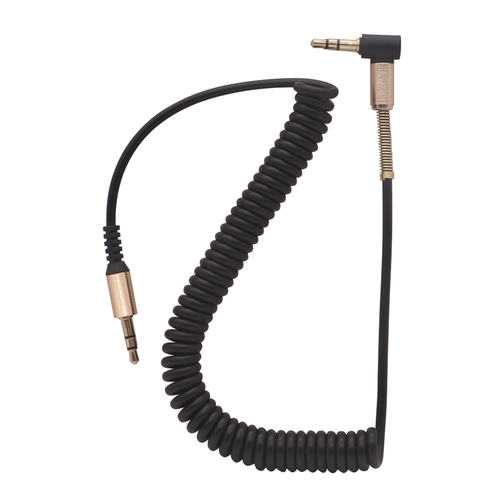 WNG Elbow Spring Telescopic 3.5Mm Audio Cable Male to Male Aux Audio