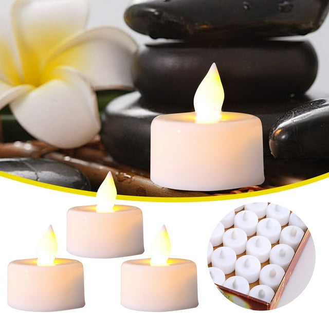 WNG Flameless LED Tea Lights with Timer Realistic Flickering Electric