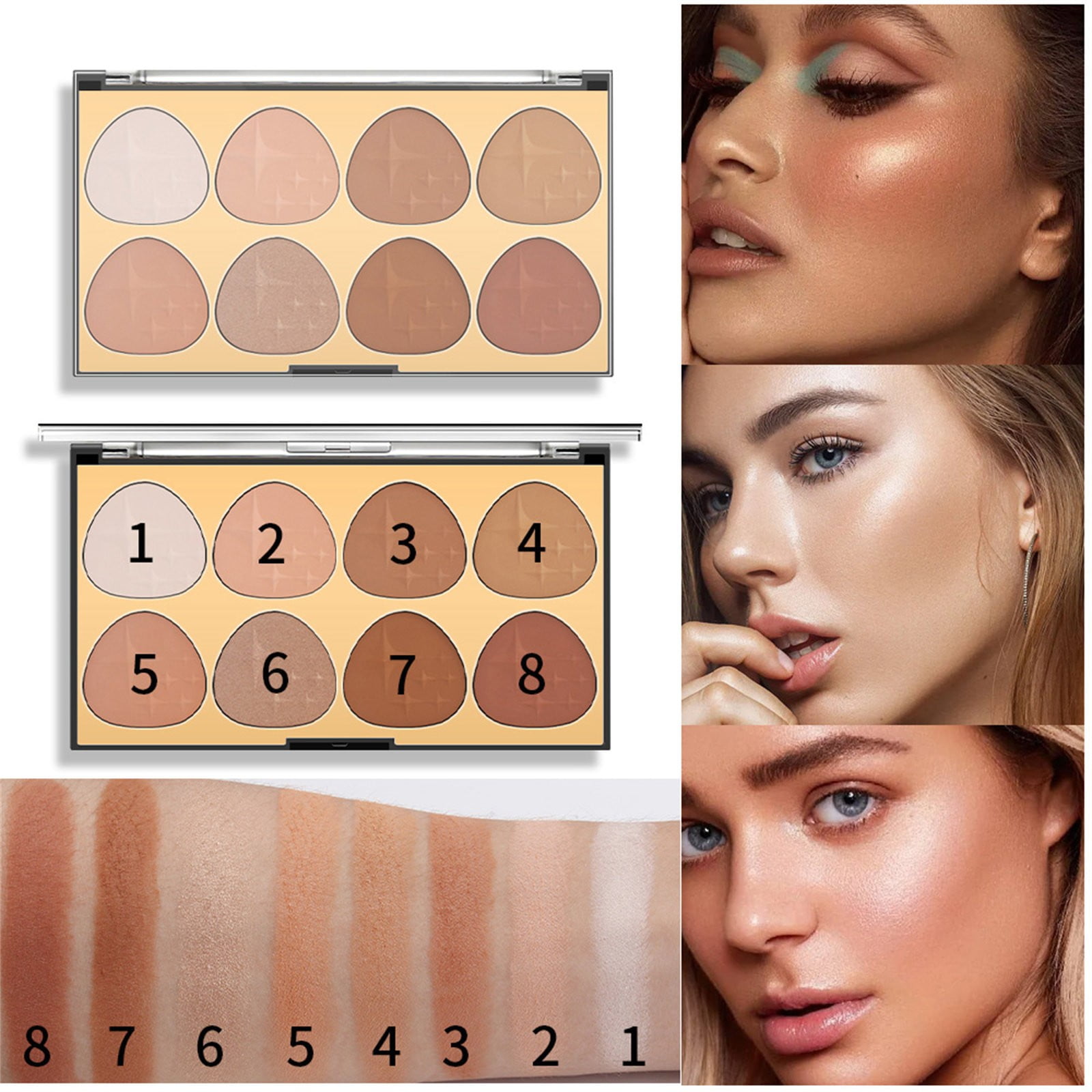 WNG Highlighter Powder Palettes Makeup Palettes Facial Bronzers