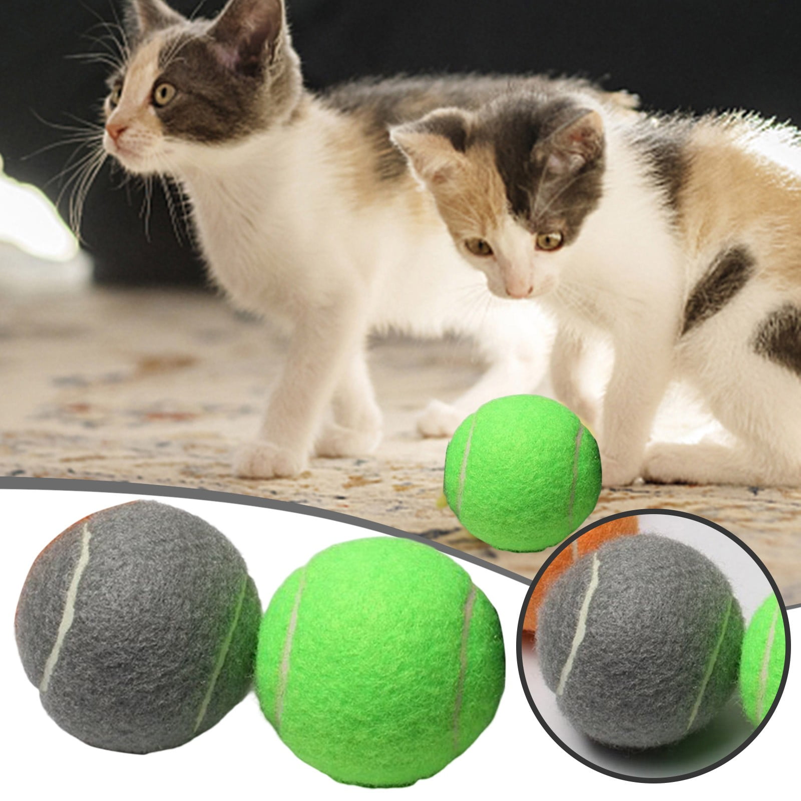 WNG Small Tennis Ball Dog Toys Smaller Breed Puppies Bright Assorted