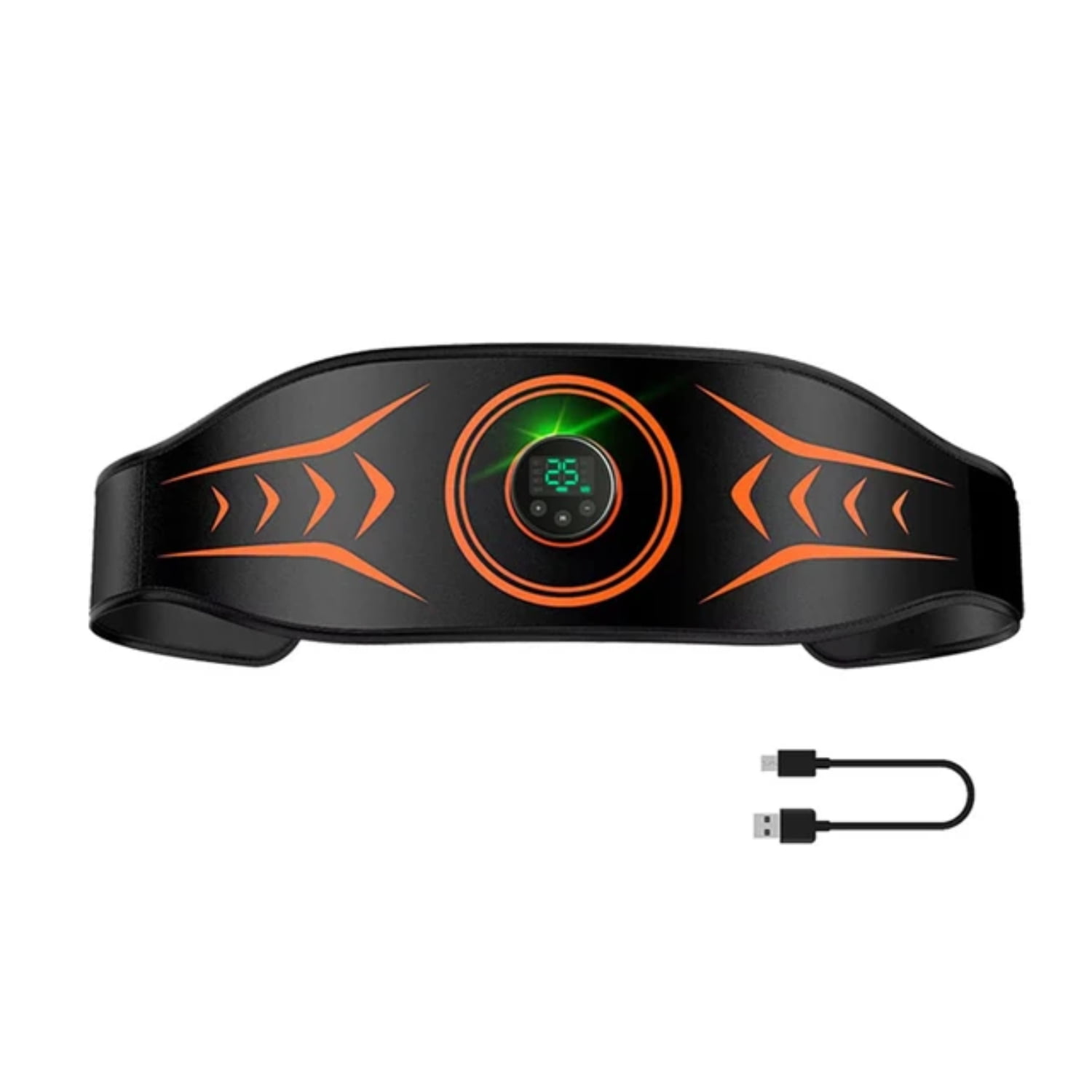 EMS Abdominal Muscle Stimulator, USB Rechargeable, With 10 Gel Pads, ABS Trainer Belt Abdominal Trainer For Men And Women