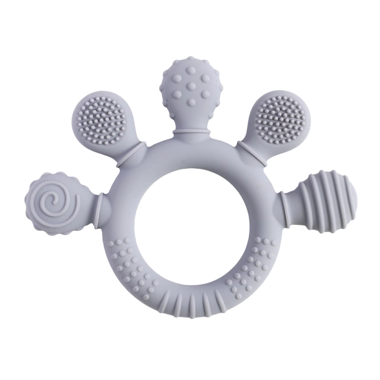 WNGNNG Soft Silicone Baby Teether Toys for Infants 0-12 Months - Cartoon Rattle Teething Accessories for Babies - Gentle Baby Gum Soother