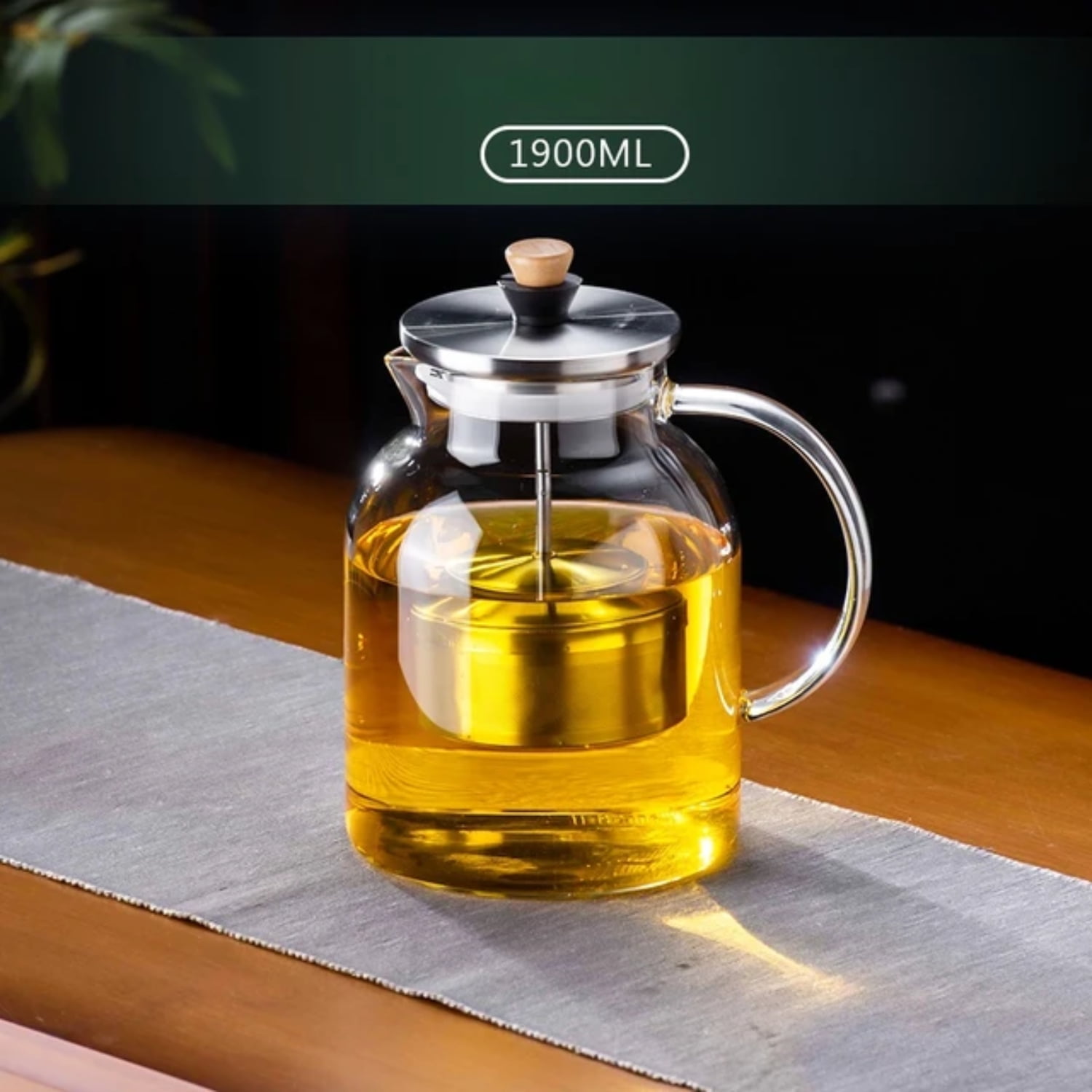 WNGPNG Filtered Glass Teapot Chinese Kung Fu Tea Set for High