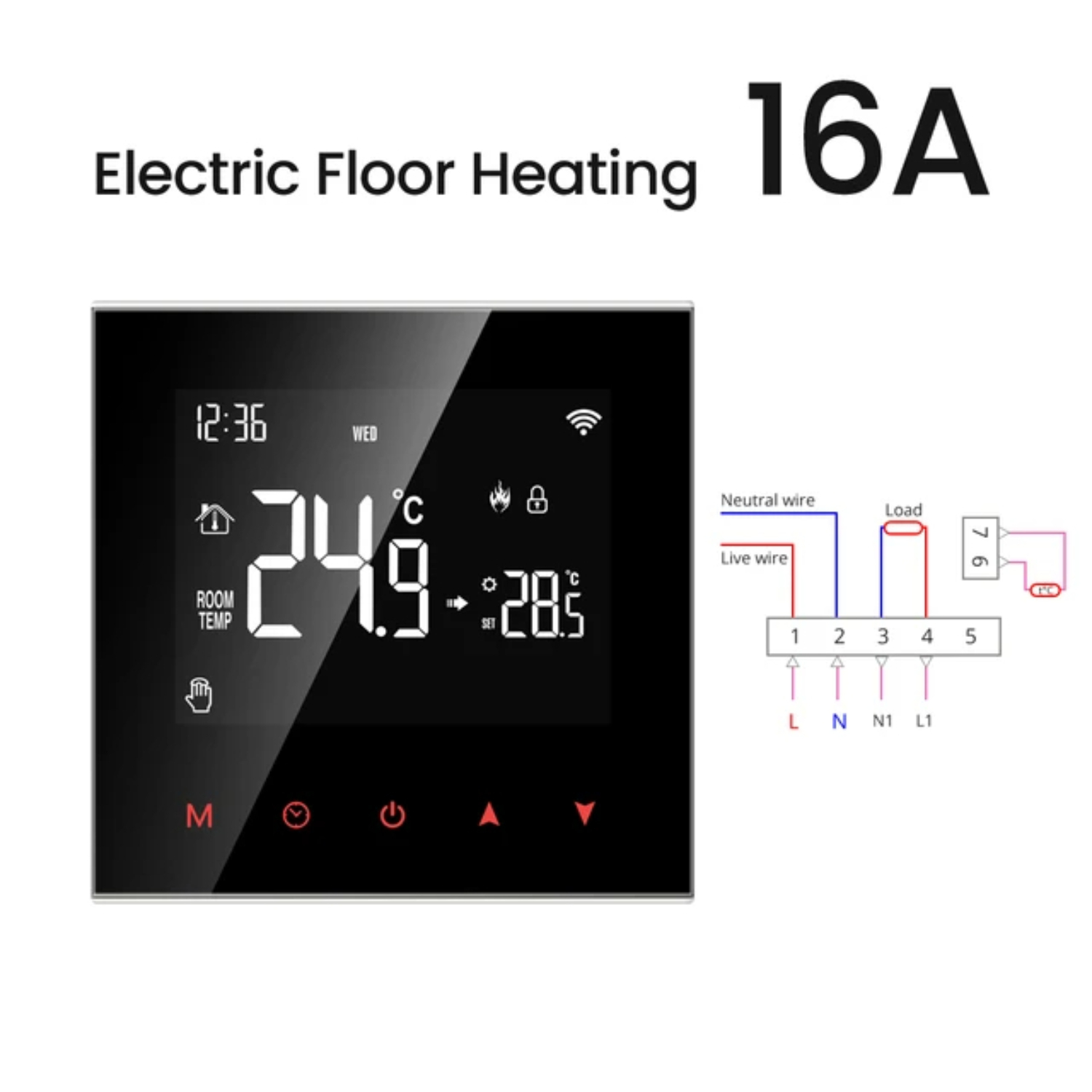 WNGPNG WiFi ZigBee Floor Heating Controller for Water/Gas Boiler with