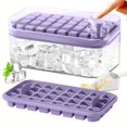 WNGSHA 2Pack BPAFree Ice Cube Tray Set with LeakProof Lid & Bin 64