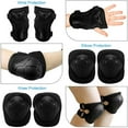 WNGSHA 6PCS Sports Protection Set Adjustable Knee Elbow Wrist Pads 37