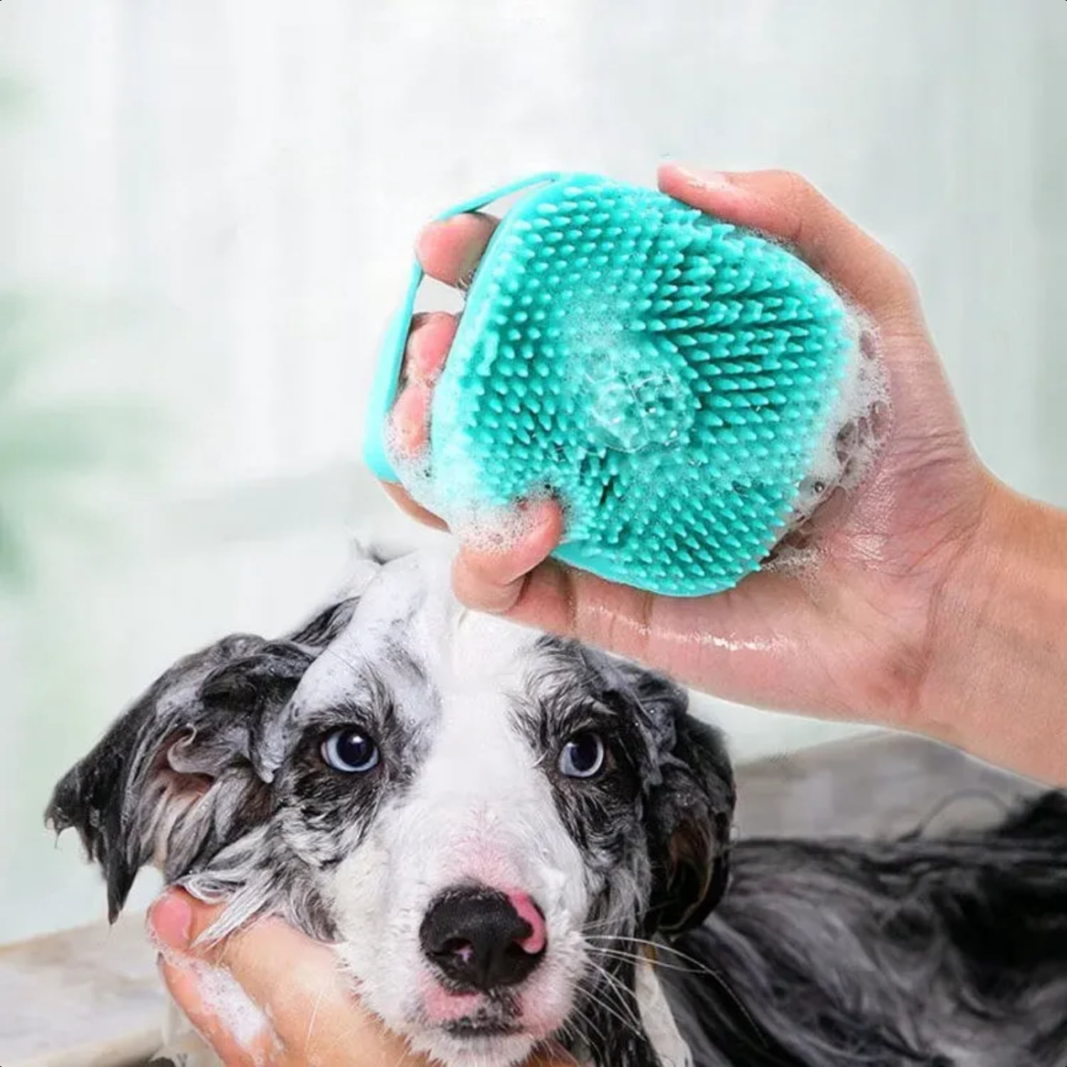 WNGSHA Effective Gentle and Soft Silicone Pet Grooming Massager and