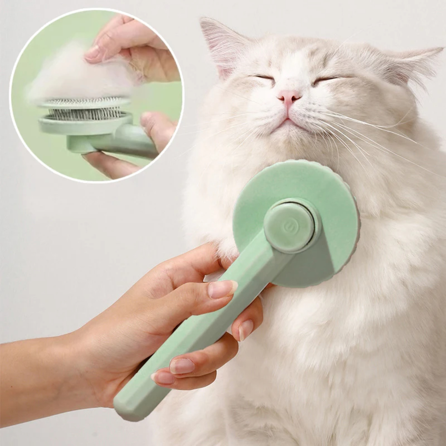 WNGSHA Premium HighQuality SelfCleaning Gentle Cat Slicker Brush