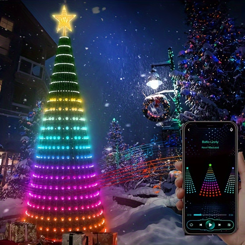 WNGSHA Smart Christmas Tree Lights 400 LEDs With Remote And App