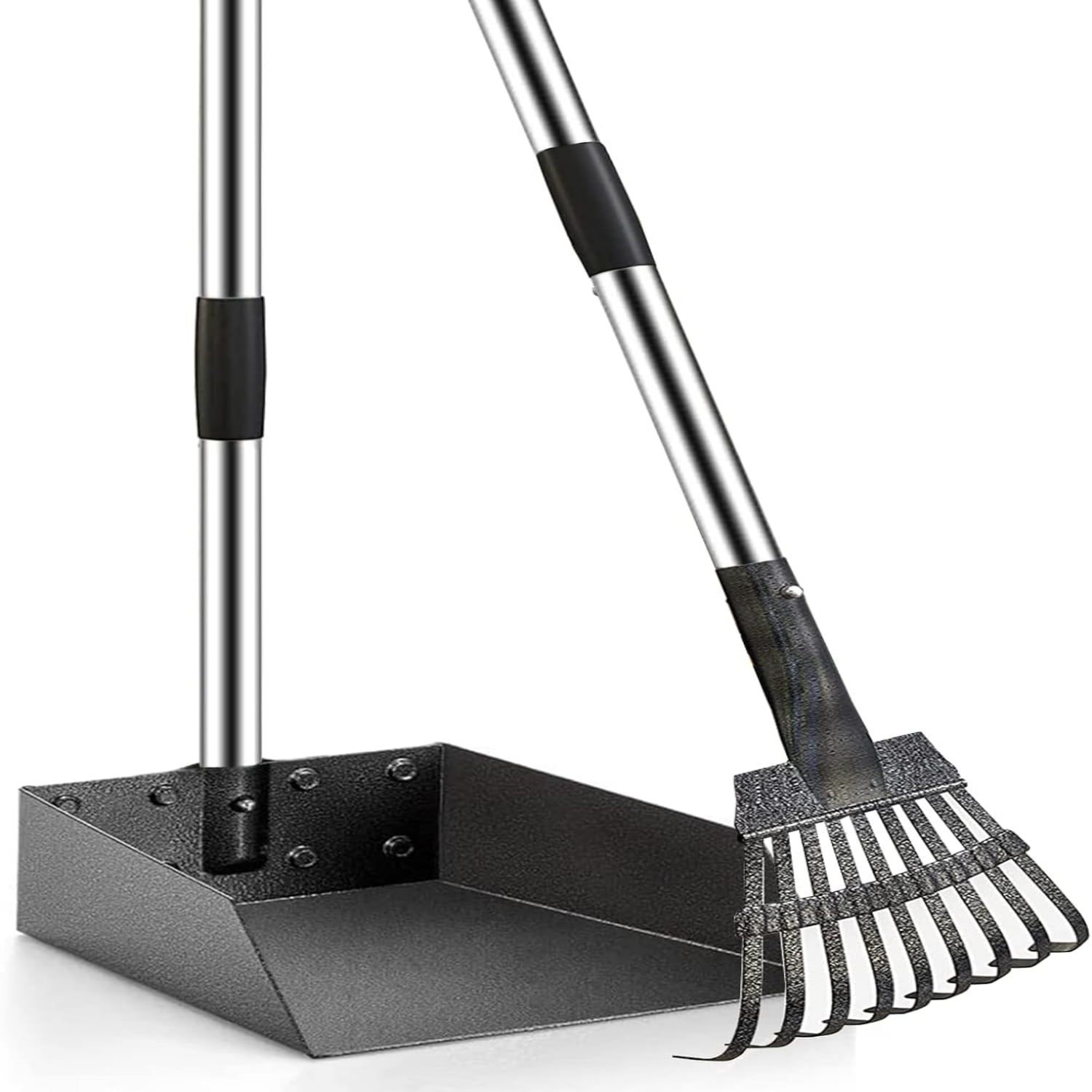 Durable Stainless Steel Pet Waste Removal Set with Long Handle