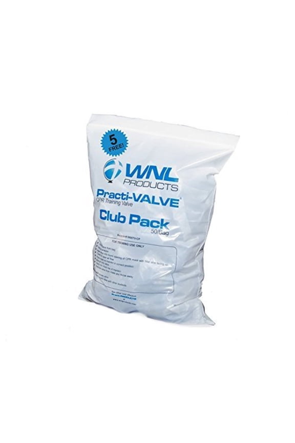 5000TV-CP Practi-Valve CPR Training Valve Fits All WNL Adult Child and Infant Training Masks (55 Valves)