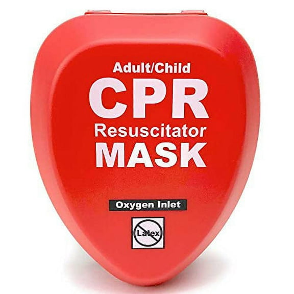 WNL Products CPR Rescue Mask, Adult/Child Pocket Resuscitator, Hard Case Kit with Belt Clip