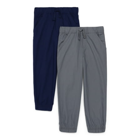 Wonder Nation Little Boys Jogger Pants, 2-Pack, Size 4-10