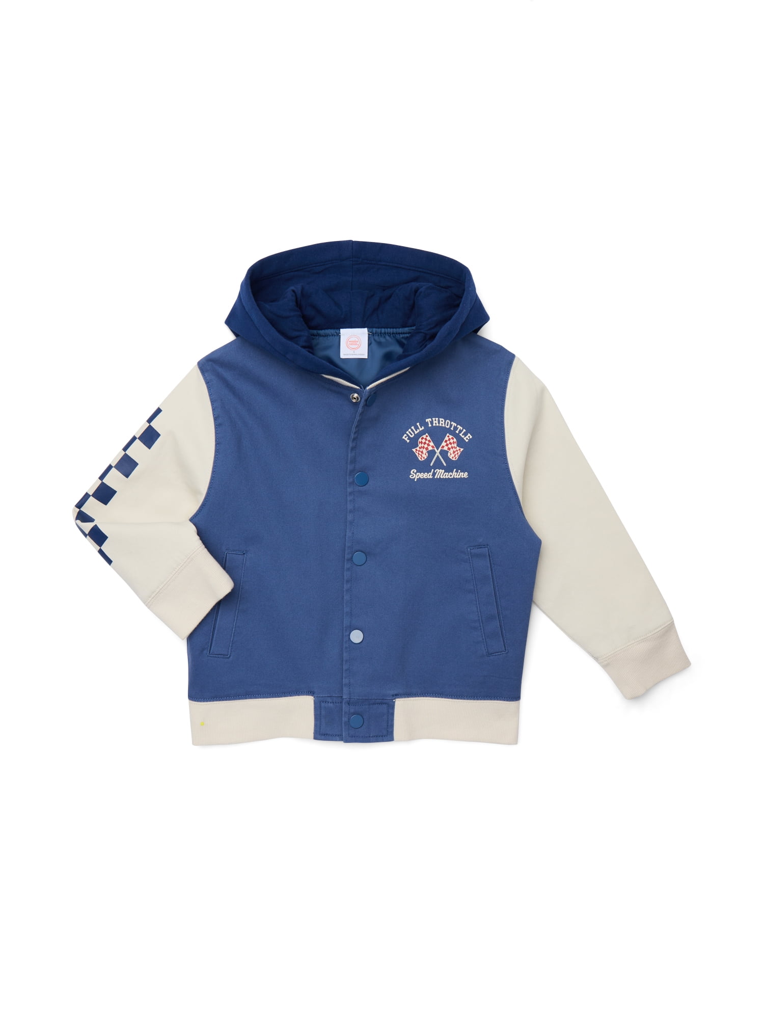 Wonder Nation Little Boy Long Sleeve Bomber Jacket, Sizes 4-10