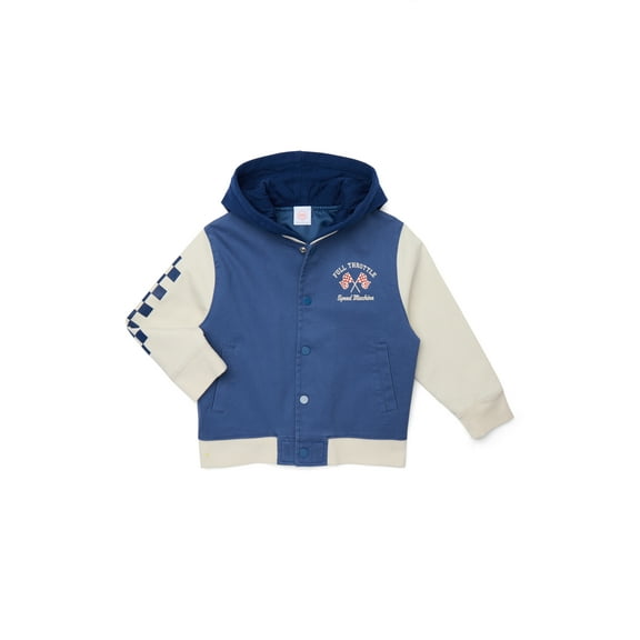 Wonder Nation Little Boy Long Sleeve Bomber Jacket, Sizes 4-10