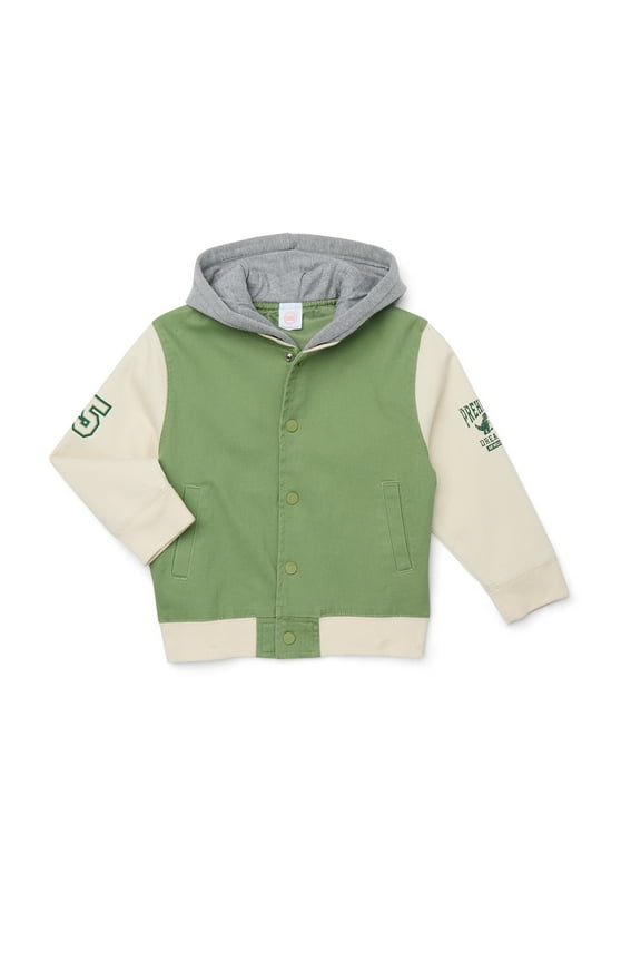 Little Boy Long Sleeve Bomber Jacket, Sizes 4-10