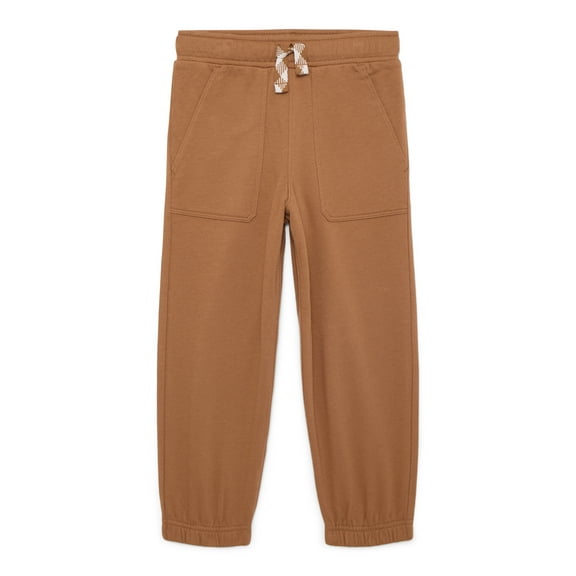 Wonder Nation Little Boys Solid Fleece Joggers, Size 4-10